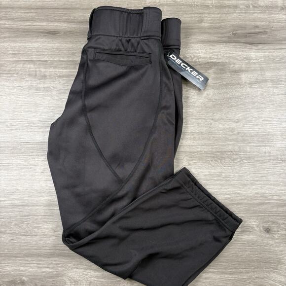 Decker Softball Pants Knee Length Size Adult Small Black NWT - Picture 1 of 13